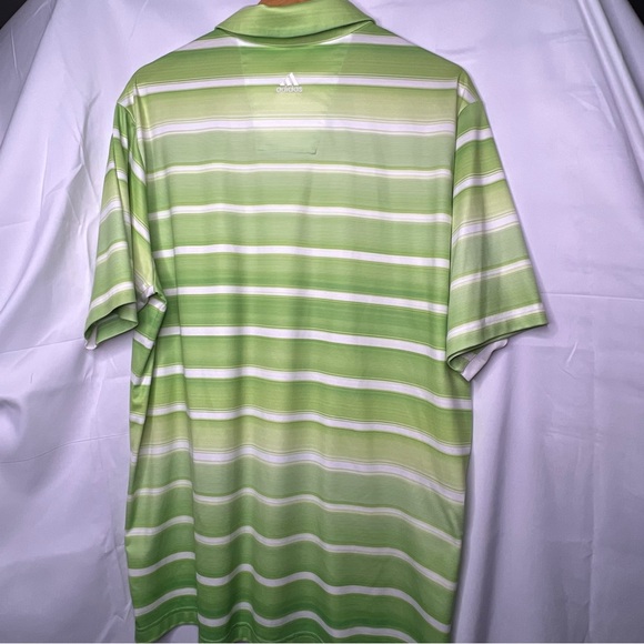 Adidas Men's Adult Size XL Polo Golf Climacool Green Polyester Short Sleeve - Picture 2 of 12